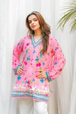 Pink & White Printed Rayon Kurta Co-Ord Set