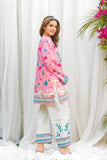 Pink & White Printed Rayon Kurta Co-Ord Set