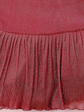 Pink Mirror Work Velvet Indo-Western Lehenga Set