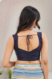 Multicolor Pastel Striped Saree with Subtle Gold Border Elegant Daily & Festive Wear