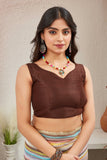 Multicolor Pastel Striped Saree with Subtle Gold Border Elegant Daily & Festive Wear