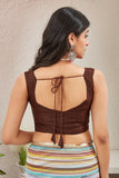 Multicolor Pastel Striped Saree with Subtle Gold Border Elegant Daily & Festive Wear