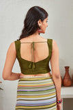 Multicolor Pastel Striped Saree with Subtle Gold Border Elegant Daily & Festive Wear