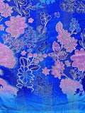 Royal Blue Floral Hand-Embroidered Lehenga Set