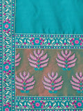 Meher Teal Green Banarasi Silk Lehenga Set with Dupatta
