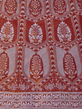 Rust & Lavender Ajrakh Print Lehenga Set with Puff Sleeve Blouse