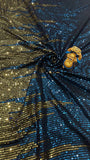 Petrol Blue Sequin Saree – Elegant Partywear Saree with Shimmer Finish