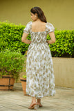 Floral Smocked Puff Sleeve Maxi Dress – Summer Garden Edition