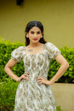Floral Smocked Puff Sleeve Maxi Dress – Summer Garden Edition