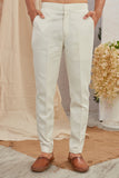 Men's Indian Designer Wedding Festive Wear Asymmetric Sherwani with White Churidar Pants