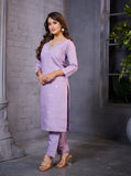 Elegant Lavender Embroidered Kurta Set for Women – Festive & Casual Wear