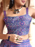 Meher Royal Blue Banarasi Silk Lehenga Set with Dupatta