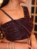 Royal Wine Ombre Lehenga Set