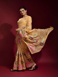 Gulabo Chiku Georgette Saree with Multicolor Thread & Sequin Floral Embroidery