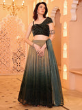 Enchanted Emerald Ombre Lehenga Set