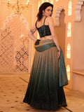 Enchanted Emerald Ombre Lehenga Set